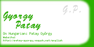 gyorgy patay business card